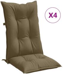 vidaXL 4 db tópszínű szövet magas háttámlájú székpárna 120x50x7 cm 6.1 kg (4002371)