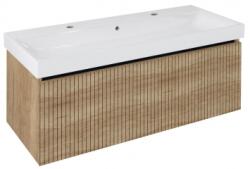 Sapho NELIO STRIP mosdótartó szekrény, 2 fiókkal, 116, 5x44x49cm, alabama tölgy (NL120-2322)