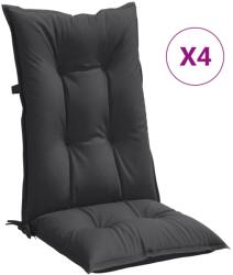 vidaXL 4 db antracit szövet magas háttámlájú székpárna 120x50x7 cm 4002344 (4002344)