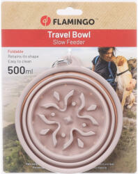 Flamingo Nino Evést Lassító Összecsukható Utazó Tál Kutyáknak (16, 5x5, 5x10, 5 cm, 500 ml)