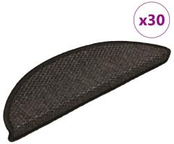 vidaXL öntapadós lépcsőszőnyeg, 30 db, antracit, 56x17x3 cm, szizál megjelenés, 2, 55 kg 3365861 (3365861)