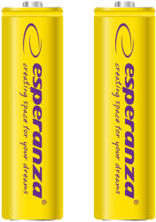 Esperanza Tölthető akkumulátor NI-MH AA 2000mAh 2db, sárga 73329 (EZA103Y)