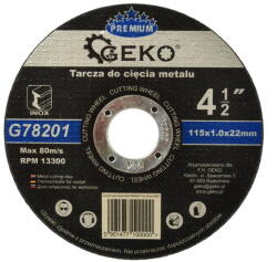 VERKE Fémvágó korong 115mm x 1, 0mm x 22mm 02587 (V44100)