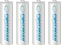 Esperanza Tölthető akkumulátor NI-MH AA 2000mAh 4db, fehér 73333 (EZA104W)