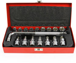 Mar-Pol Dugókulcs és bit készlet 1/2" TORX E10-24 T30-T70 17 db-os 14346 (M58202)