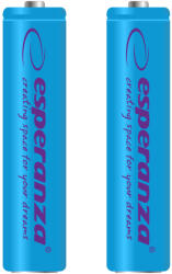 Esperanza Tölthető akkumulátor NI-MH AAA 1000mAh 2db, kék 73315 (EZA101B)