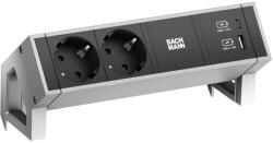 Bachmann Priza multipla Bachmann Desk 2 cu 2X priza, 1x USB-CUSB-A, inox (25777876)