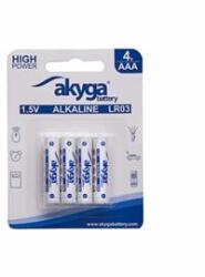 Akyga LR03, 1.5V, 1300mAh, AAA alkáli elem 4db bliszter csomagoiás (AKY1971) (AKY1971) (AKY1971)
