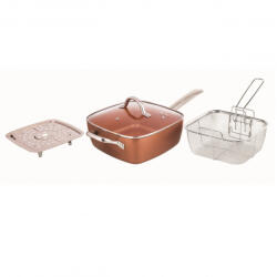 Voltz Tigaie multifunctionala Oliver Voltz OV51319H4, 4.3L, 24cm, Pentru cuptor si plita, Cos, Suport aburi, Inductie (OV51319H4)