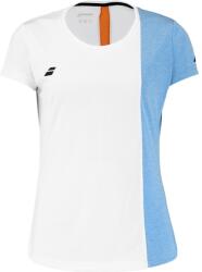 Babolat Tricou pentru femei Play Cap Sleeve Top Women White/Blue Hthr L