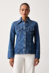 BOSS Orange cămașă de damă din denim C_SLIM SHIRT 9BY2-KDDZZ6_55J (50564434)