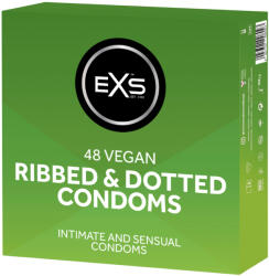 EXS Condoms Ribbed & Dotted - оребрен, с точки презерватив (48 бр. ) - desirel