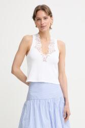 Twinset női pamut top - fehér XS