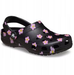 Crocs Classic Flower klumpa cipő, fekete (69828#0601997)