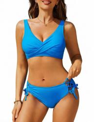 EKOUAER női push-up bikini kék L