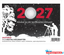 VECTRALINE Asztali naptár VECTRALINE TA23 álló fehér lapos holdfázissal 2027