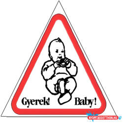 Gungl Dekor Matrica Gyermek az autóban fehér "B