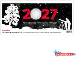 VECTRALINE Asztali naptár VECTRALINE TA24 álló fehér lapos holdfázissal 2027