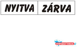 Gungl Dekor Piktogram Nyitva-zárva (kétold. tábla) fehér