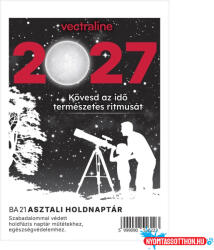 VECTRALINE Asztali naptár VECTRALINE BA21 álló fehér lapos holdfázissal 2027