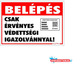 Gungl Dekor Matrica Belépés érvényes védettségi igazolvánnyal 11, 5x16, 5 cm "K