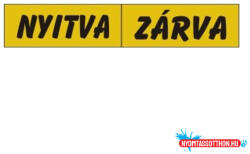 Gungl Dekor Piktogram Nyitva-zárva (kétold. tábla) sárga