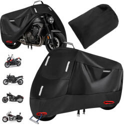 Malatec XXXL robogóhuzat, motorkerékpár takaró, vízálló, univerzális, 265x105x125, tároló táskával - fekete