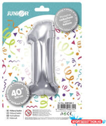 JUNIOR Lufi JUNIOR szülinapos 1-es szám 100 cm ezüst