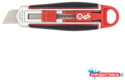 WEDO Univerzális vágókés WEDO 18 mm biztonsági 13, 6 cm fém test gumi fogórész fém sínnel piros rövid pengével