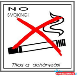 Gungl Dekor Matrica Tilos a dohányzás! fehér "A