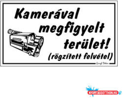 Gungl Dekor Piktogram Kamerával megfigyelt terület fehér