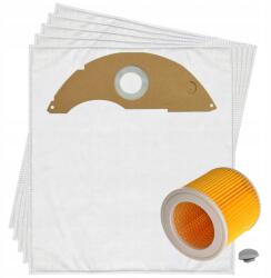 Profilters 5x Porzsák Karcher Nt 22/1 Ap Nt 22/1 Ap Te L+ Erősített Szűrő (PRO-129+FK02/P)