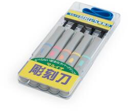 Maruichi mini fafaragóvéső-készlet gumi nyéllel - 5 darab (5244)