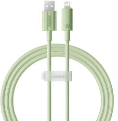 Baseus USB към Lightning кабел, 480Mbps, 2.4A, 2m - Baseus Habitat Series (P10360200631-01) - Natural Green