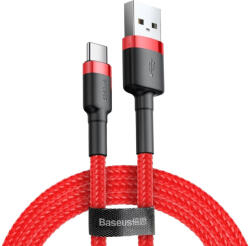 Baseus Кабел USB към Type-C, Fast Charge, QC3.0, QC3.0, 3A, 1m - Baseus Cafule (CATKLF-B09) - Червен