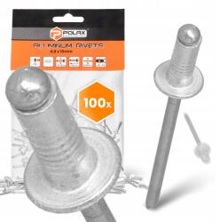 Polax 100x Törhető szegecsek 4, 8x10 mm Alumínium horganyzott Strapabíró Ellenálló N 9T (37-016(X2))