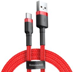 Baseus - Кабел за данни Cafule (CATKLF-A09) - USB към Type-C, 3A, 0, 5 м - Червен
