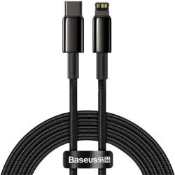 Baseus - Кабел за данни Tungsten Gold (CATLWJ-01) - Type-C към Lightning, 20W, 1 м - Черен