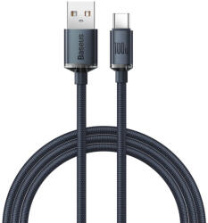 Baseus Кабел за данни USB към Type-C 100W, 2m - Baseus Crystal Shine (CAJY000501) - черен