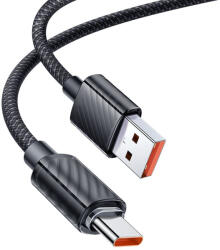 Mcdodo Кабел за данни - Mcdodo (CA-3650) - Type-C → USB-A, прозрачен дизайн, 100W, 1.2m - Черен
