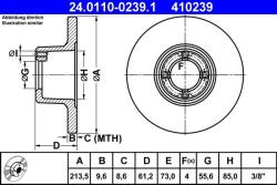ATE Disc frana ATE 24.0110-0239.1 (24.0110-0239.1)