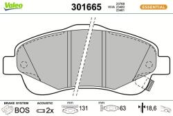 VALEO set placute frana, frana disc VALEO ESSENTIAL 301665 (301665)