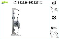 VALEO Mecanism actionare geam VALEO 852526 (852526)