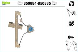 VALEO Mecanism actionare geam VALEO 850884 (850884)