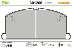 VALEO set placute frana, frana disc VALEO FIRST 301266 (301266)