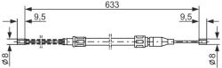 Bosch Cablu, frana de parcare BOSCH 1 987 477 043 (1 987 477 043)