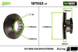 VALEO Disc frana VALEO 187053 (187053)
