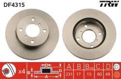 TRW Disc frana TRW DF4315 (DF4315) - automobilus