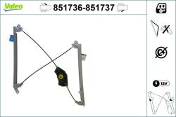 VALEO Mecanism actionare geam VALEO 851736 (851736) - automobilus