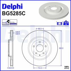 DELPHI Disc frana DELPHI BG5285C (BG5285C)